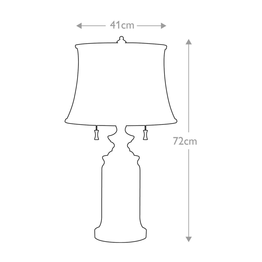 Feiss - Bordlampe STATEROOM 2xE27/60W/230V sølvfarvet
