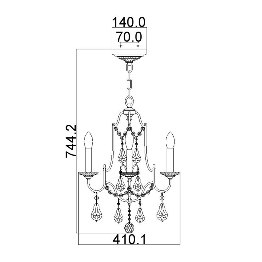 Feiss - Pendel med kædeophæng VALENTINA 4xE14/60W/230V