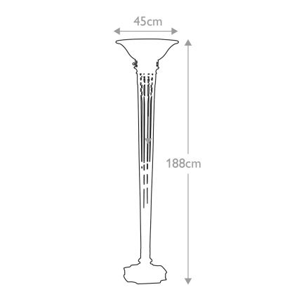 Feiss - Gulvlampe OPERA 1xE27/100W/230V bronze/beige