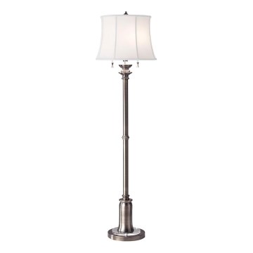 Feiss - Gulvlampe STATEROOM 2xE27/60W/230V sølvfarvet