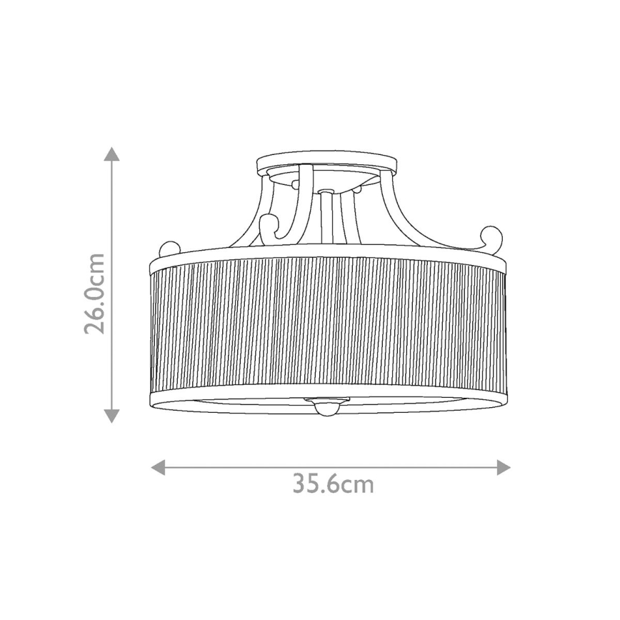 Feiss - Loftlampe ABBEY 3xE27/100W/230V beige