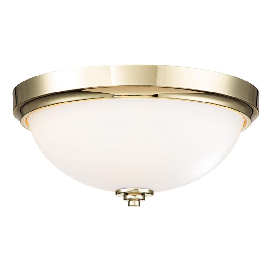 Feiss - MALIBU badeværelsesloftlampe 2xE27/60W/230V IP44, guld