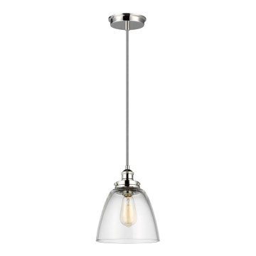 Feiss - Pendel BASKIN 1xE27/60W/230V skinnende krom