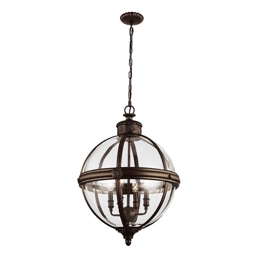 Feiss - Pendel med kædeophæng ADAMS 4xE14/60W/230V bronze