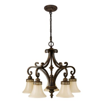 Feiss - Pendel med kædeophæng DRAWING ROOM 5xE27/60W/230V