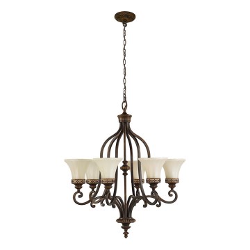 Feiss - Pendel med kædeophæng DRAWING ROOM 6xE27/60W/230V