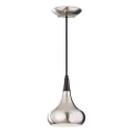Feiss - Pendel på ledning BESO 1xE27/60W/230V mat krom/sort
