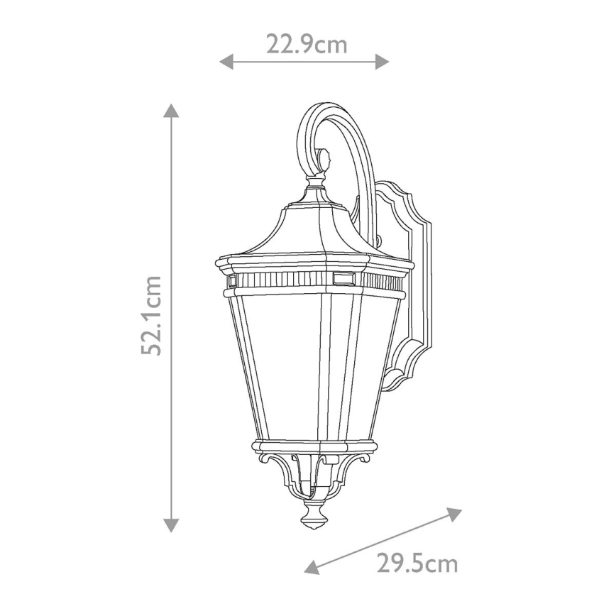 Feiss - Udendørs væglampe COTSWOLD LANE 2xE14/60W/230V IP44 sort