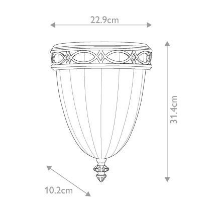 Feiss - Væglampe DRAWING ROOM 1xE27/60W/230V bronze