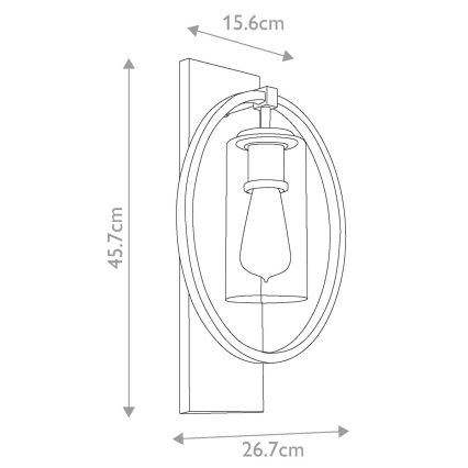 Feiss - Væglampe MARLENA 1xE27/60W/230V antracit