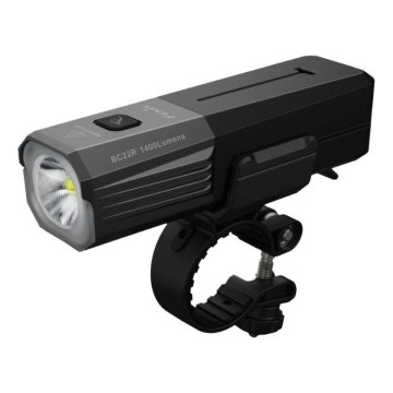 Fenix BC22R - Dæmpbar LED-genopladelig cykellygte, LED/USB, 3400 mAh, IP66, 1400 lm, 41 h, sort
