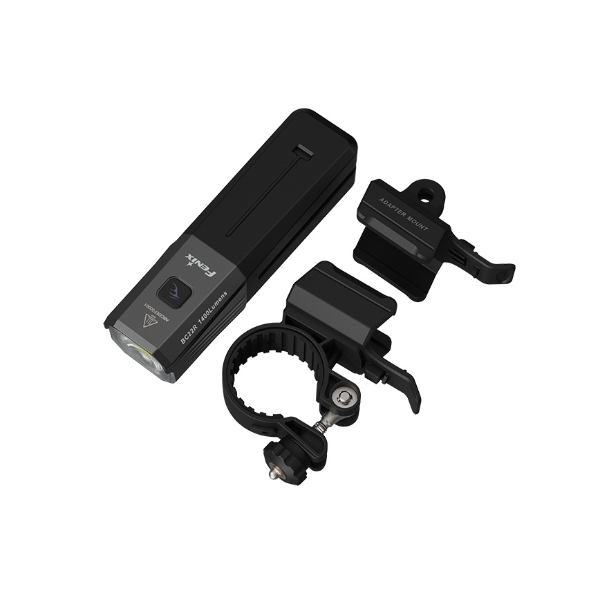 Fenix BC22R - Dæmpbar LED-genopladelig cykellygte, LED/USB, 3400 mAh, IP66, 1400 lm, 41 h, sort