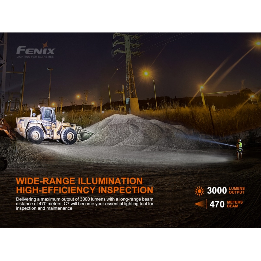 Fenix C7 - LED dæmpbar genopladelig lommelygte LED/1x21700 IP68 3000 lm 68 h