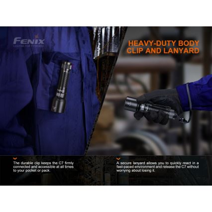 Fenix C7 - LED dæmpbar genopladelig lommelygte LED/1x21700 IP68 3000 lm 68 h