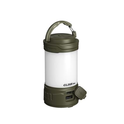 Fenix CL26RPROOLI - Bærbar LED lampe dæmpbar og genopladelig LED/USB IP66 650 lm 408 timer grøn