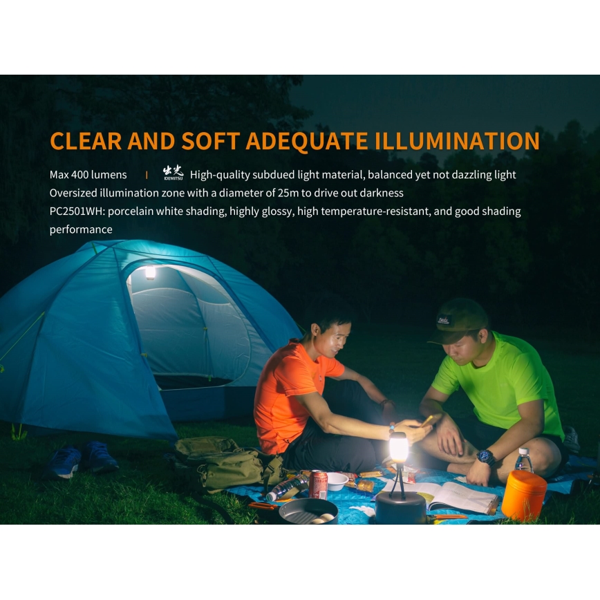 Fenix CL26RRED - Bærbar LED lampe dæmpbar og genopladelig LED/USB/2xCR123A IP66 400 skinnende 400 timer 2600 mAh orange