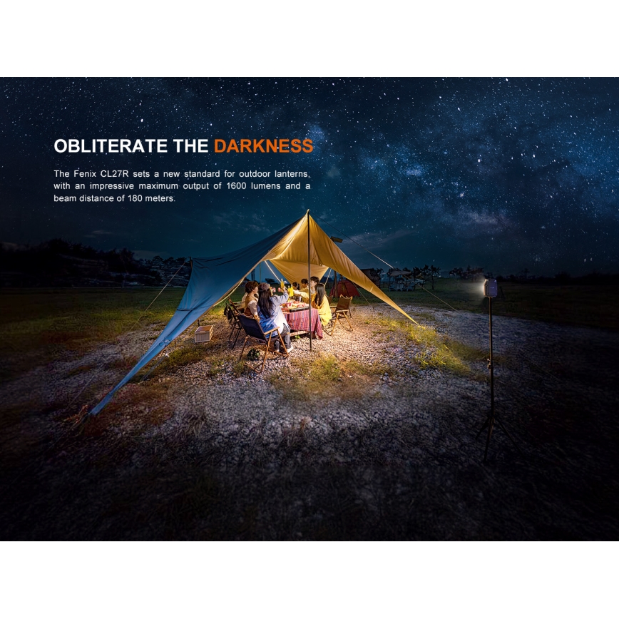 Fenix CL27RGRE - Genopladelig LED lampe dæmpbar LED/USB IP66 1600 lm 285 h