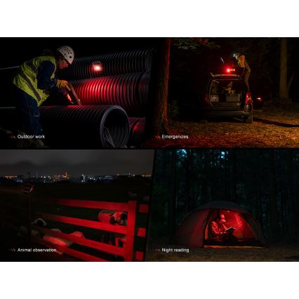 Fenix CL27RGRE - Genopladelig LED lampe dæmpbar LED/USB IP66 1600 lm 285 h