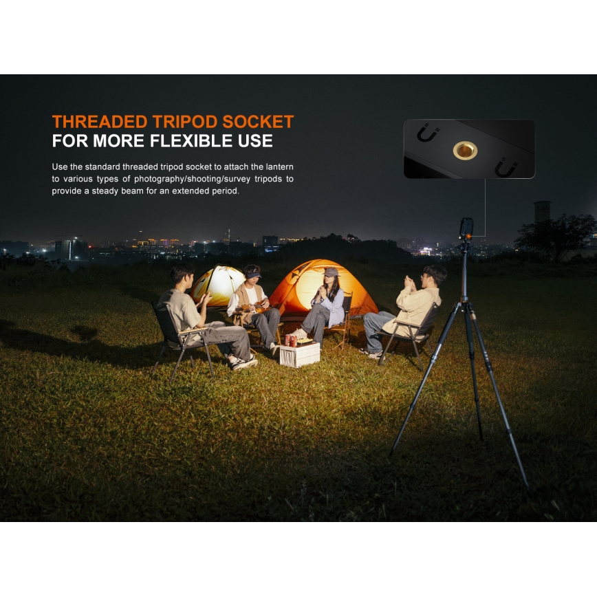 Fenix CL27RGRE - Genopladelig LED lampe dæmpbar LED/USB IP66 1600 lm 285 h