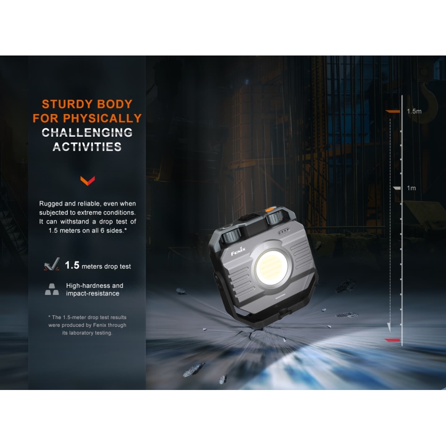 Fenix CL28R - LED projektør m. powerbank dæmpbar og genopladelig LED/USB IP66 2000 skinnende 360 timer 10000 mAh