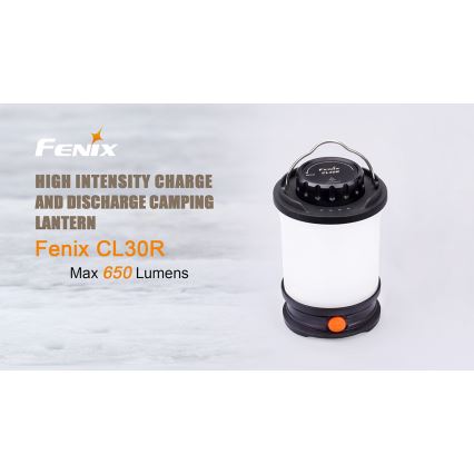 Fenix CL30R - Bærbar LED lampe genopladelig LED/USB/6xCR123A IPX7 650 lm 300 timer 2600 mAh