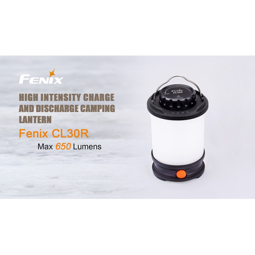 Fenix CL30R - Bærbar LED lampe genopladelig LED/USB/6xCR123A IPX7 650 lm 300 timer 2600 mAh