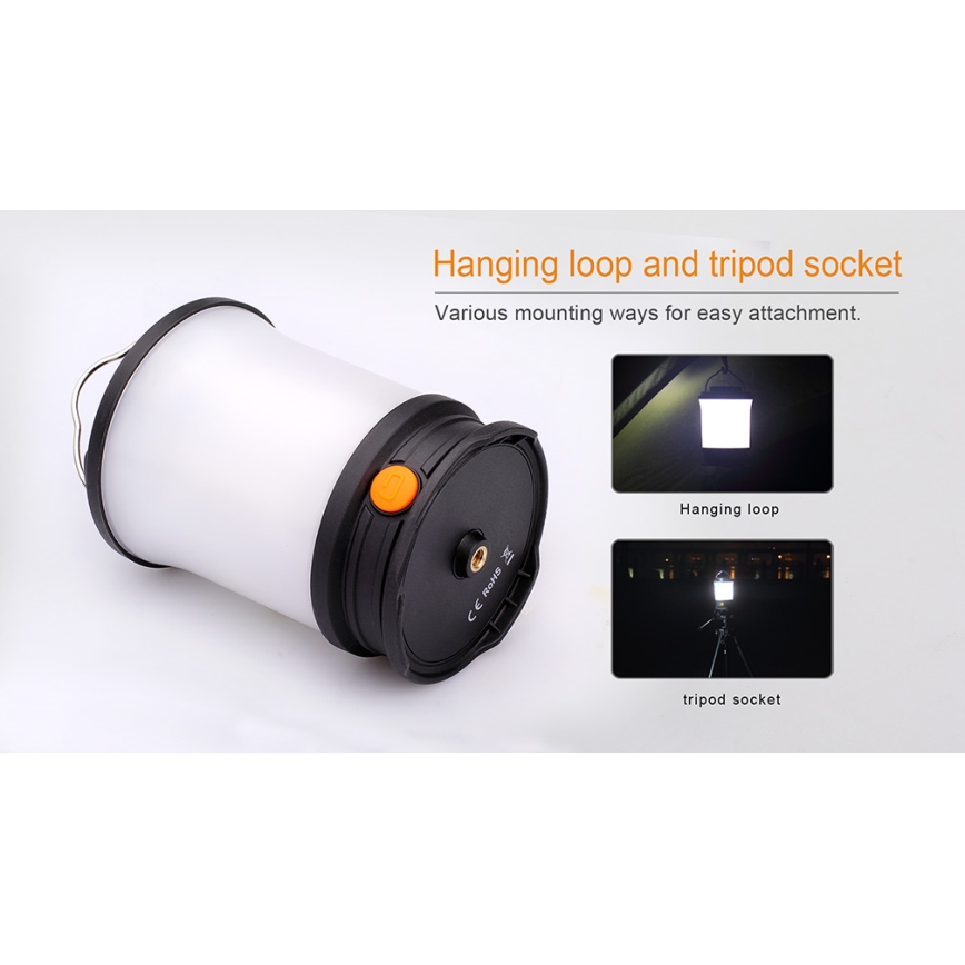 Fenix CL30R - Bærbar LED lampe genopladelig LED/USB/6xCR123A IPX7 650 lm 300 timer 2600 mAh