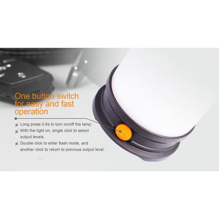 Fenix CL30R - Bærbar LED lampe genopladelig LED/USB/6xCR123A IPX7 650 lm 300 timer 2600 mAh