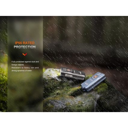 Fenix E03RV20BLU - Genopladelig LED lommelygte LED/USB IP66 500 lm 30 timer 400 mAh
