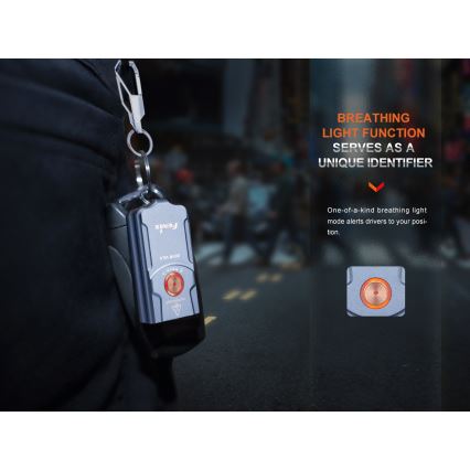 Fenix E03RV20GREY - Genopladelig LED lommelygte LED/USB IP66 500 skinnende 30 timer 400 mAh