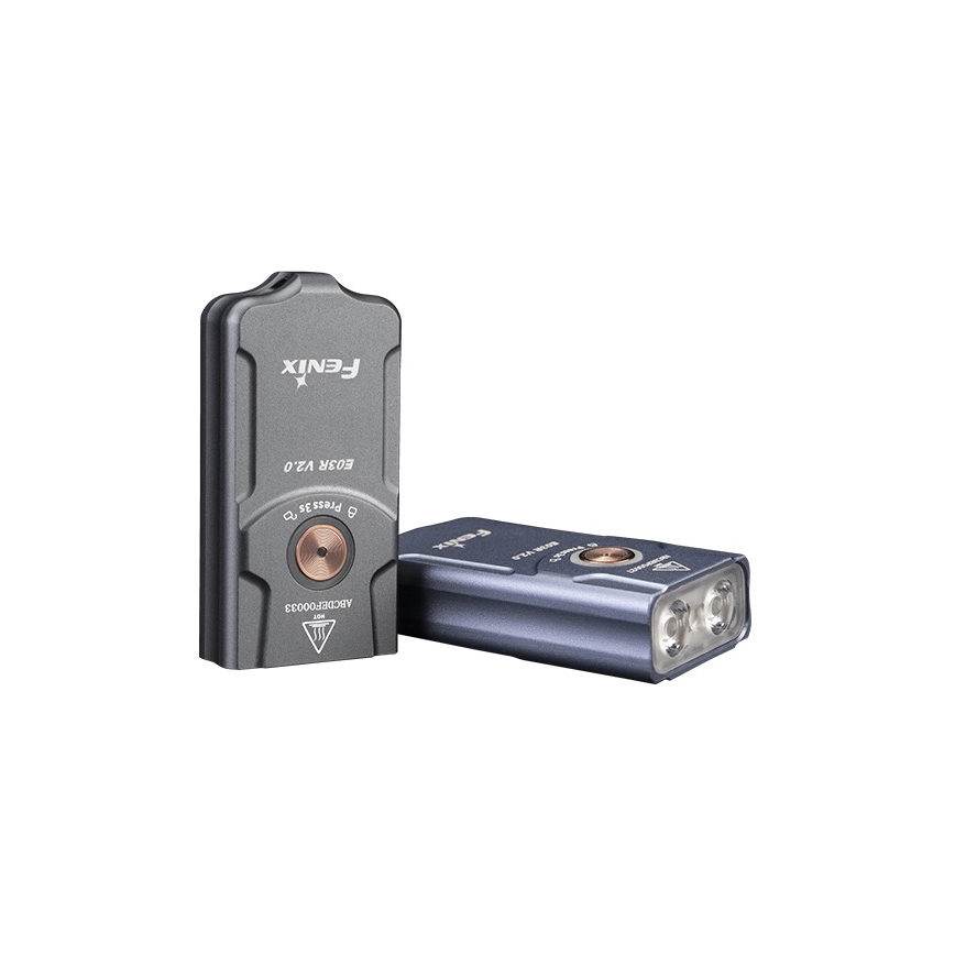 Fenix E03RV20GREY - Genopladelig LED lommelygte LED/USB IP66 500 skinnende 30 timer 400 mAh