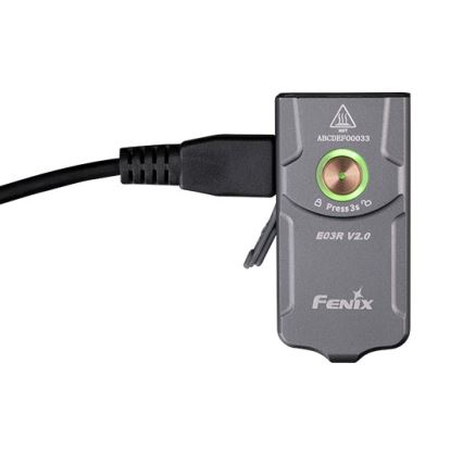 Fenix E03RV20GREY - Genopladelig LED lommelygte LED/USB IP66 500 skinnende 30 timer 400 mAh