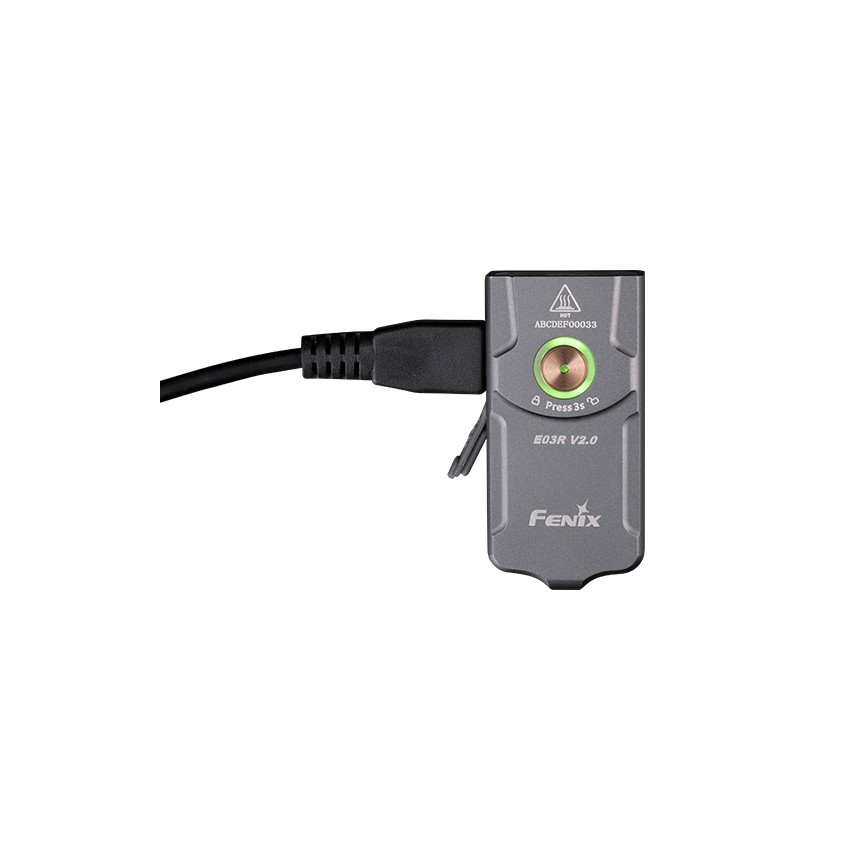 Fenix E03RV20GREY - Genopladelig LED lommelygte LED/USB IP66 500 skinnende 30 timer 400 mAh