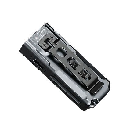 Fenix E06RGRY - LED lommelygte dæmpbar og genopladelig UV LED/USB IP66 700 skinnende 60 timer 750 mAh grå