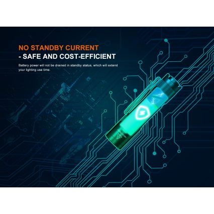 Fenix E12V30 - LED dæmpbar genopladelig lommelygte LED/1xAA 2000 mAh IP68 200 lm 100 h sort