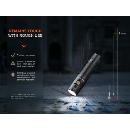 Fenix E35RSETAODS - Genopladelig LED lommelygte dæmpbar LED/USB IP68 3100 lm 69 timer 5000 mAh + diffuser 26,5 mm