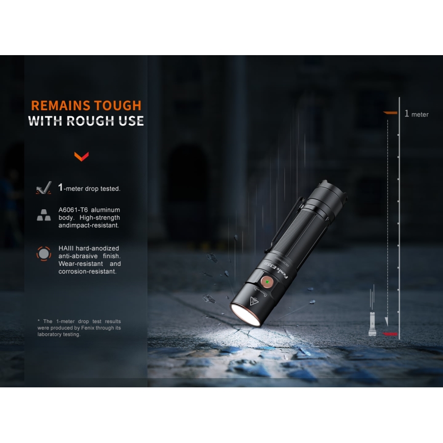 Fenix E35RSETAODS - Genopladelig LED lommelygte dæmpbar LED/USB IP68 3100 lm 69 timer 5000 mAh + diffuser 26,5 mm