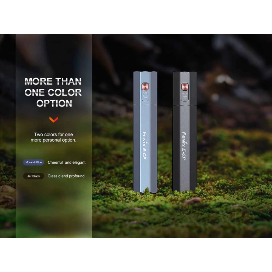 Fenix ECPBLUE - Genopladelig LED lommelygte med powerbank USB IP68 1600 skinnende 504 timer 5000 mAh blå