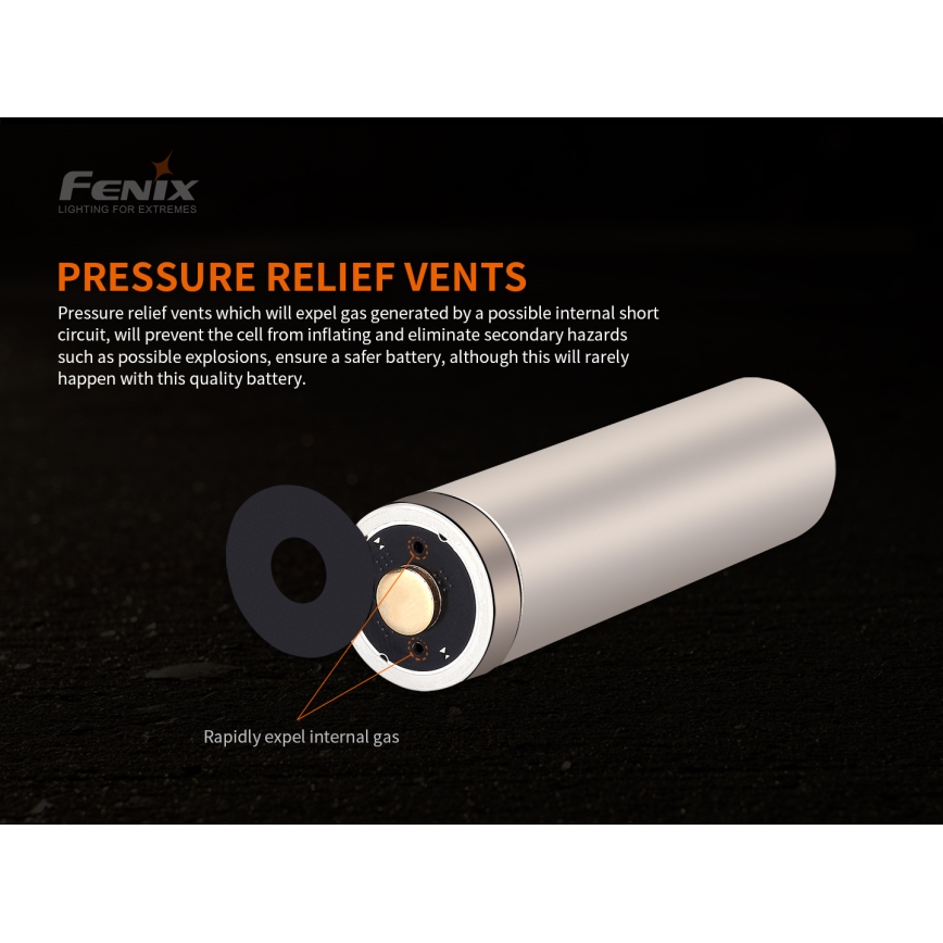 Fenix FE21700V20 - 1 stk. Genopladeligt 21700-batteri, 3,6 V, 5000 mAh