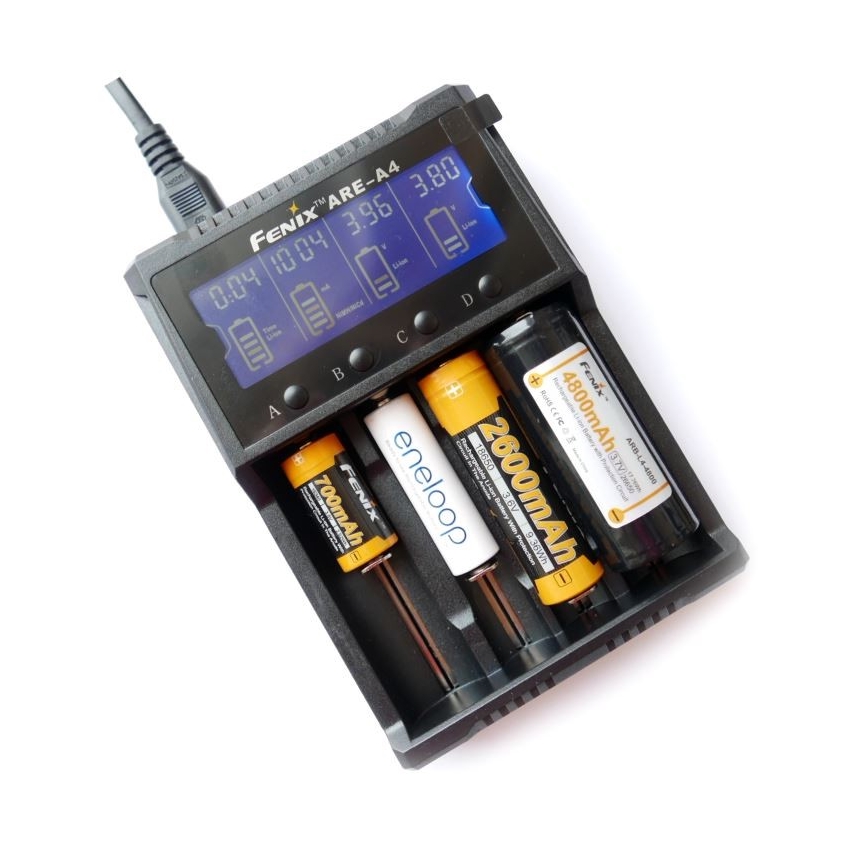 Fenix FENAREA4 - Batterioplader 4xLi-ion/AAA/AA/C 5V