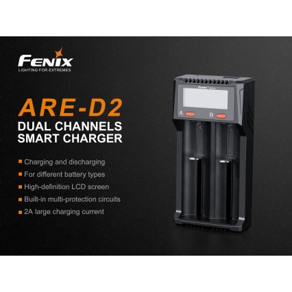 Fenix FENARED2 - Batterioplader 2xLi-ion/AAA/AA/C 5V