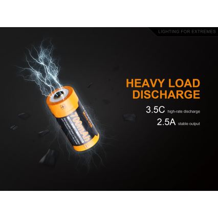 Fenix FERCR123ALIIONUP - Genopladeligt batteri 1 stk. USB/3,6V 700mAh