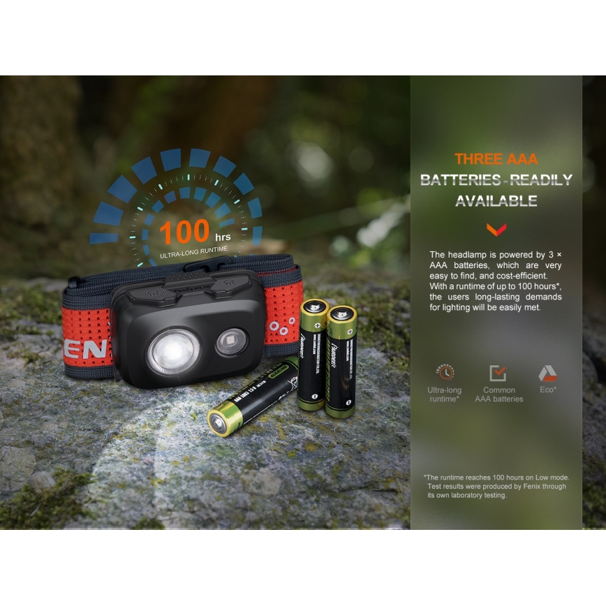 Fenix HL16V2GRN - LED pandelampe LED/3xAAA IP66 450 lm 200 timer grøn