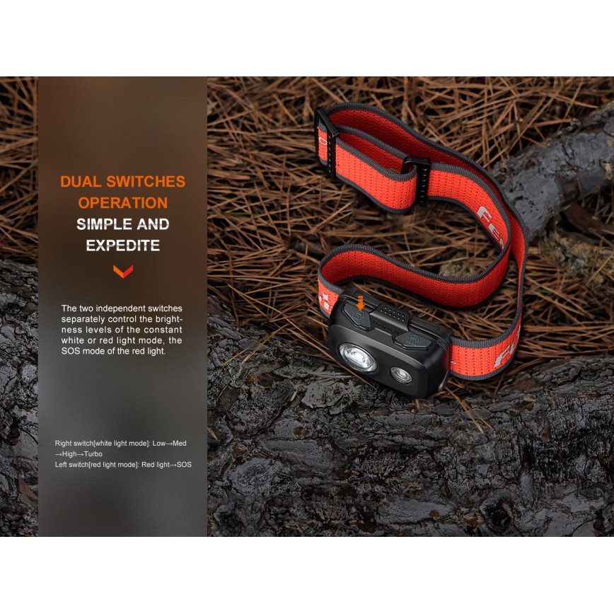 Fenix HL16V2GRN - LED pandelampe LED/3xAAA IP66 450 lm 200 timer grøn