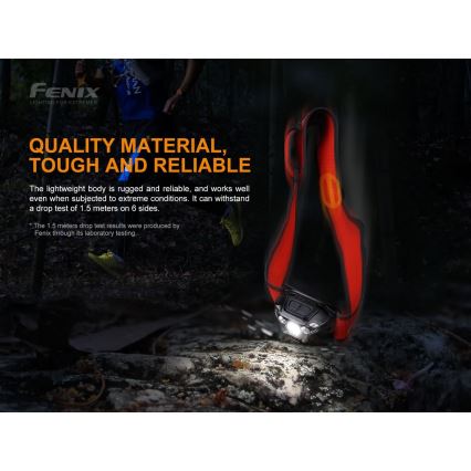 Fenix HL18RTRAIL - LED pandelampe genopladelig LED/3xAAA IP66 500 lm 300 timer