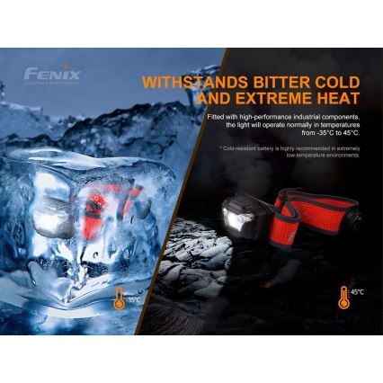 Fenix HL18RTRAIL - LED pandelampe genopladelig LED/3xAAA IP66 500 lm 300 timer