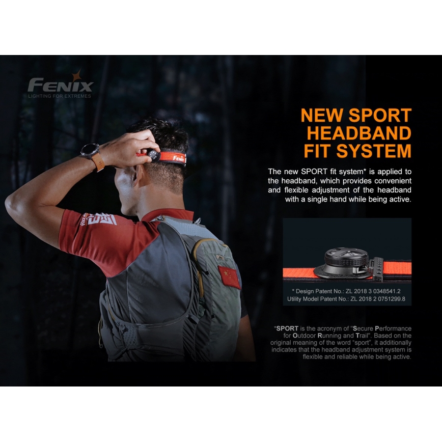 Fenix HL18RTRAIL - LED pandelampe genopladelig LED/3xAAA IP66 500 lm 300 timer