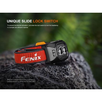 Fenix HL18RTV20BLC - LED pandelampe dæmpbar og genopladelig LED/USB IP66 800 lm 160 timer sort/orange