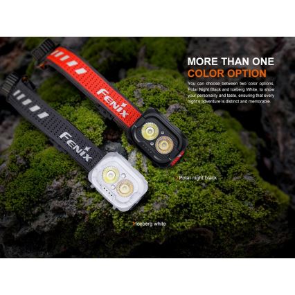 Fenix HL18RTV20BLC - LED pandelampe dæmpbar og genopladelig LED/USB IP66 800 lm 160 timer sort/orange