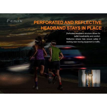Fenix HM51RV20 - LED Genopladeligt pandelygte 3xLED/1xCR123A/USB IP68 700 lm 120 t 700 m